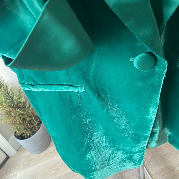 L 🔖 JASON WU Green Velvet Tuxedo Jacket - Picture 7 of 13